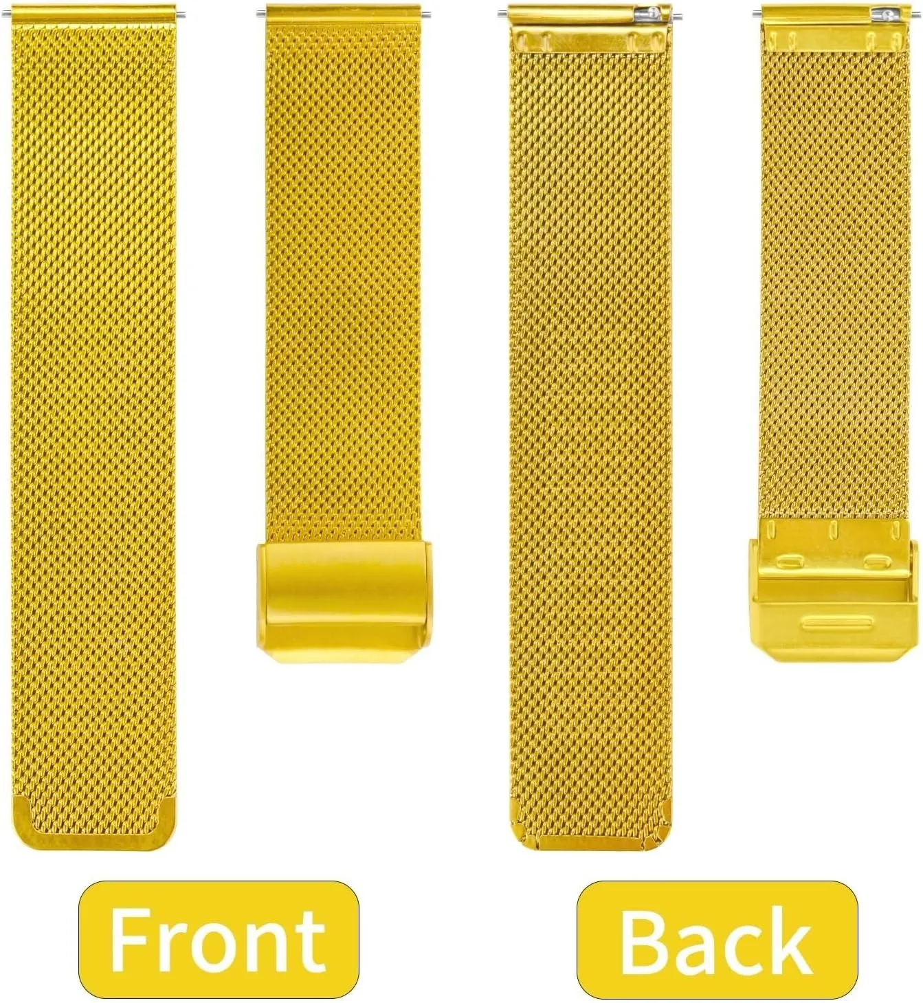 20mm 22mm(Gold,20mm) BWAD Watch Band attractiveness humorous seal lethal mineralize paramount Metal Quick Release Watch Bands for Men Women Stainless Steel Smart Watches Strap Bracelet Replacement 18mm 