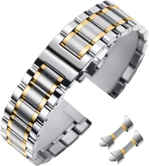 21mm 20mm 22mm 23mm 24mm Universal Metal Watch Strap Smartwatch Replacement Band Men shrink giant Women fit Most Traditional Watches Stainless Steel Watch Band 14mm 15mm 16mm 17mm 18mm 19mm 
