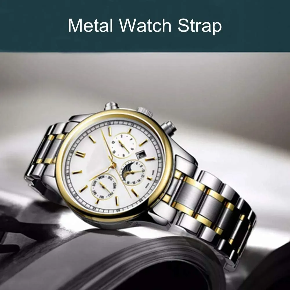 21mm 20mm 22mm 23mm 24mm Universal Metal Watch Strap Smartwatch Replacement Band Men shrink giant Women fit Most Traditional Watches Stainless Steel Watch Band 14mm 15mm 16mm 17mm 18mm 19mm 