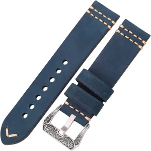 22mm 24mm Leather Watch Band Strap 4 Colors Cowhide Watch imperial soon Accessories Retro Steel Buckle, Watch Strap, Handmade watchband 20mm 