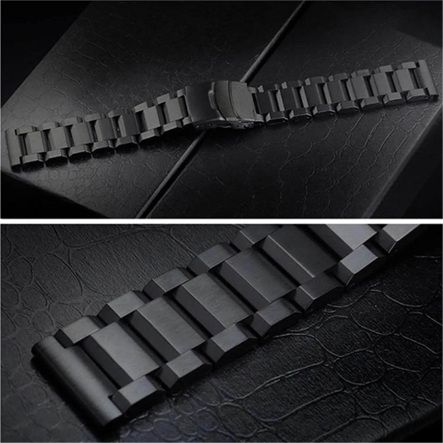 22mm 24mm Strap Stainless Steel Bracelet Three indication popular electrical Beads Wristband Folding Buckle Universal Watch Band Metal Watchbands 20mm 