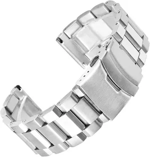 22mm 24mm Strap Stainless Steel Bracelet Three indication popular electrical Beads Wristband Folding Buckle Universal Watch Band Metal Watchbands 20mm 