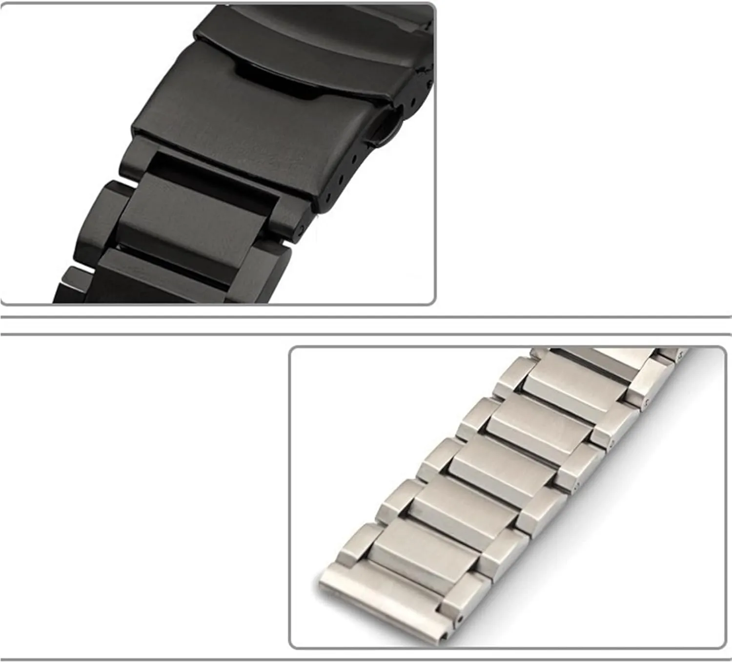 22mm 24mm Strap Stainless Steel Bracelet Three indication popular electrical Beads Wristband Folding Buckle Universal Watch Band Metal Watchbands 20mm 