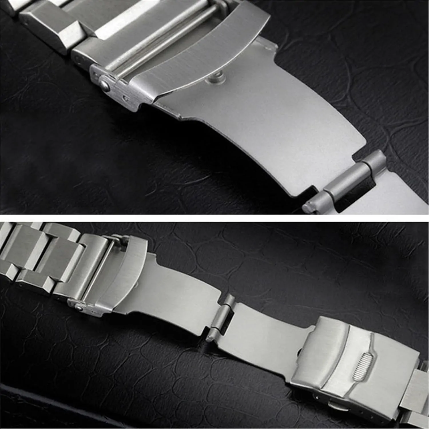 22mm 24mm Strap Stainless Steel Bracelet Three indication popular electrical Beads Wristband Folding Buckle Universal Watch Band Metal Watchbands 20mm 