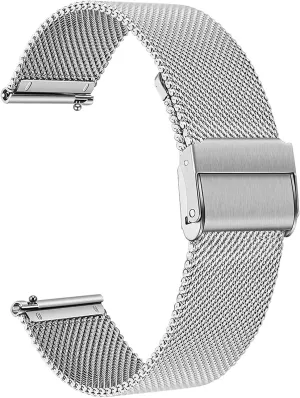 22mm Cuban for Smart Watch or Traditional Watch Universal Watch Band Stainless Steel Metal Mesh Replacement Straps for Men Women Replacement Watch Strap 18mm 20mm 