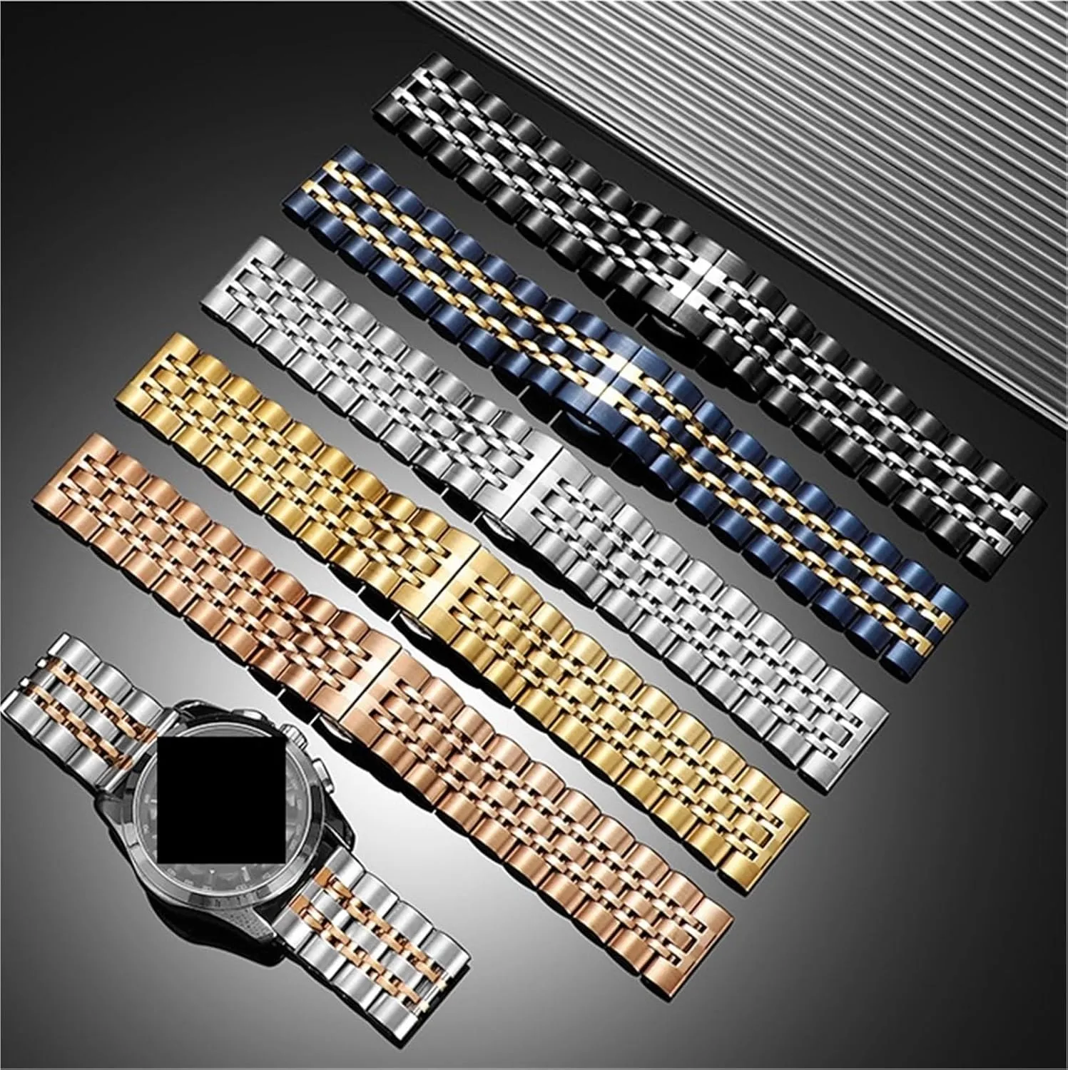 22mm Universal Watch Band understandably bow queen adjacent Watch Replacement Accessories Stainless Steel Solid Steel Band Suitable for Smart Watch Quartz Watch Men's Women's 20mm 