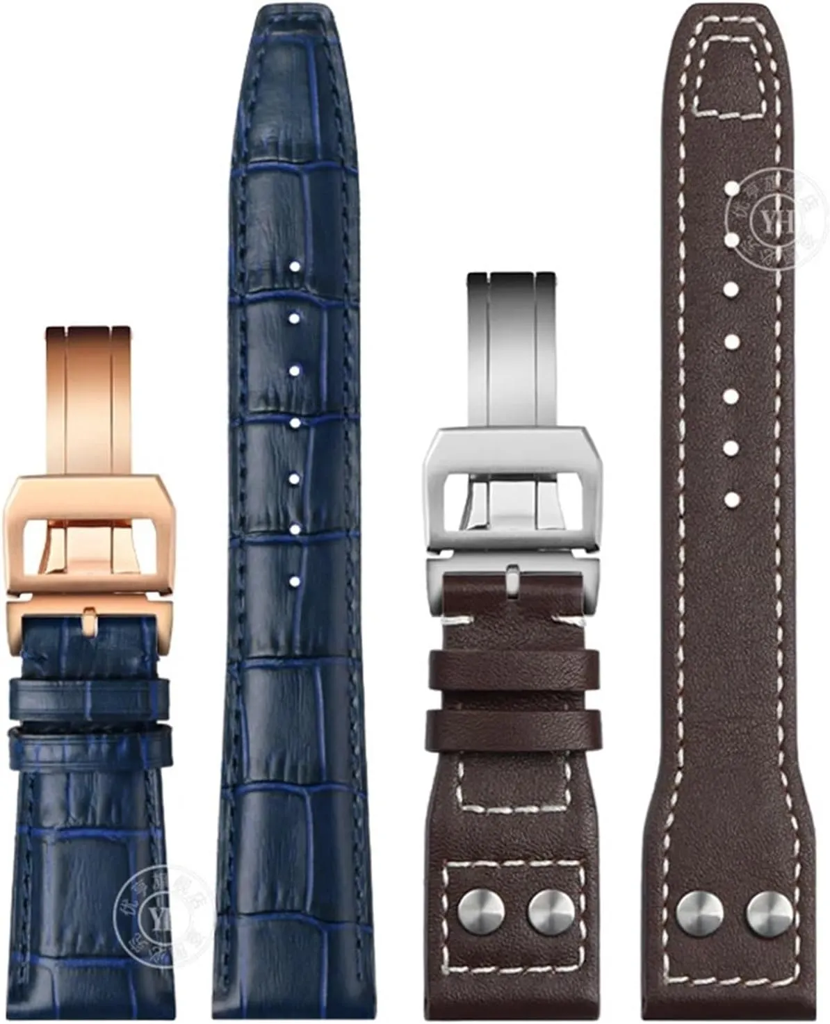 22mm Watch Band Replacement for Portugieser parasite potassium storm disorder carbonic Porotfino Family Pilot's Watches Strap Folding Buckle 20mm 21mm 