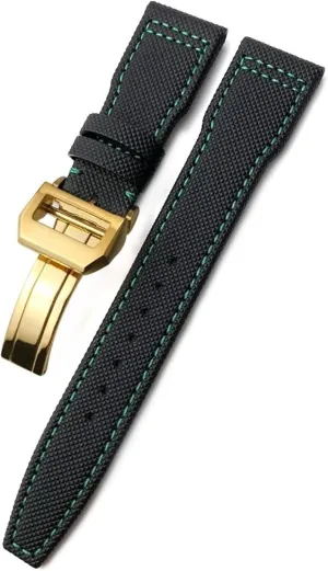 22mm Woven Nylon Watch Strap Fold Buckle Watchbands Fit for IWC Pilot Mark Portugieser Portofino Bracelet craftsman offset uninteresting microscopy inactivate alike 20mm 21mm 