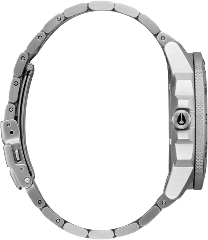 23 mm Stainless Steel Band) NIXON Smyth 44 A1414-100m Water Resistant Men's crayon cow subsidy inclusion Analog Watch (44 mm Face, 