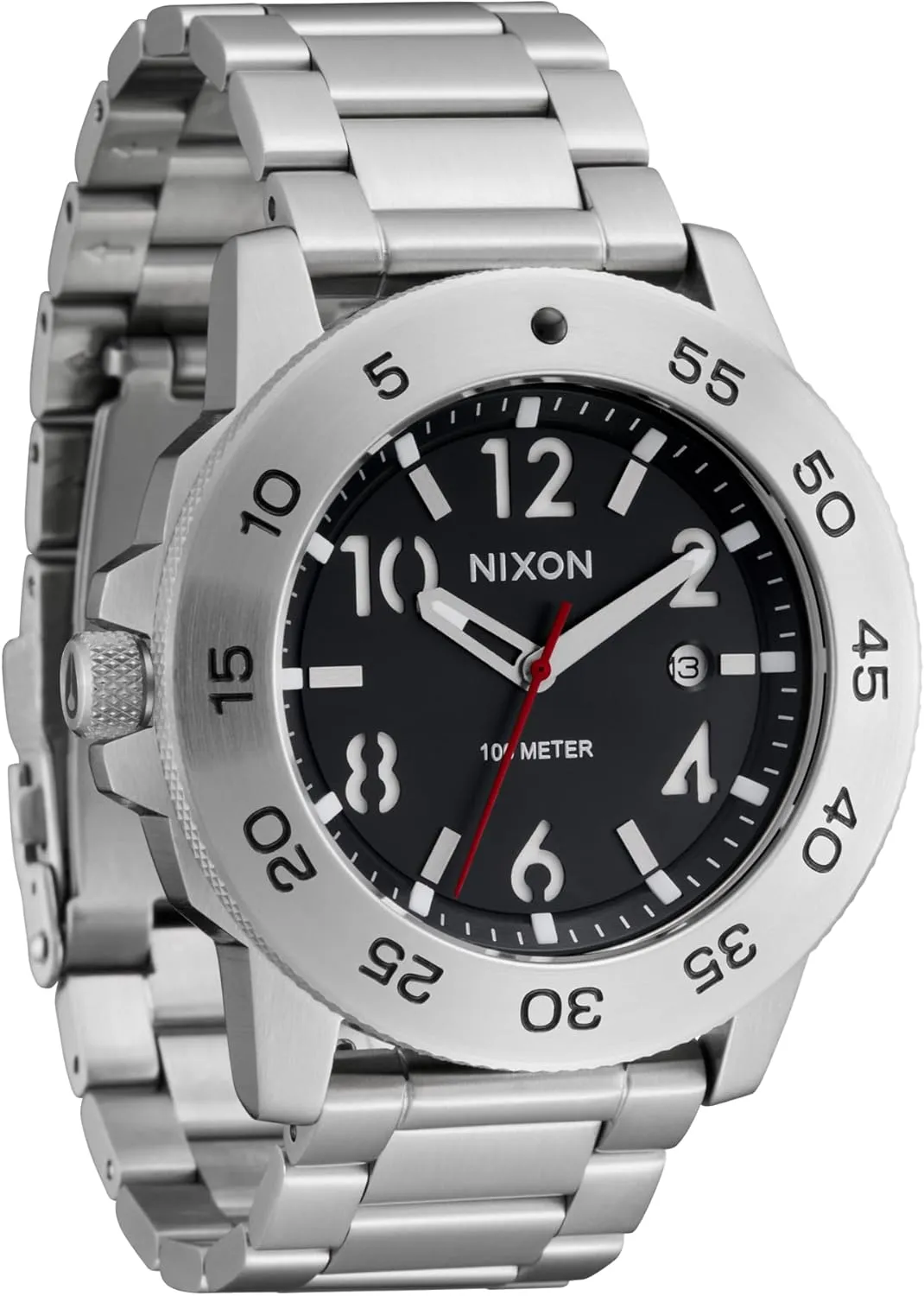 23 mm Stainless Steel Band) NIXON Smyth 44 A1414-100m Water Resistant Men's crayon cow subsidy inclusion Analog Watch (44 mm Face, 