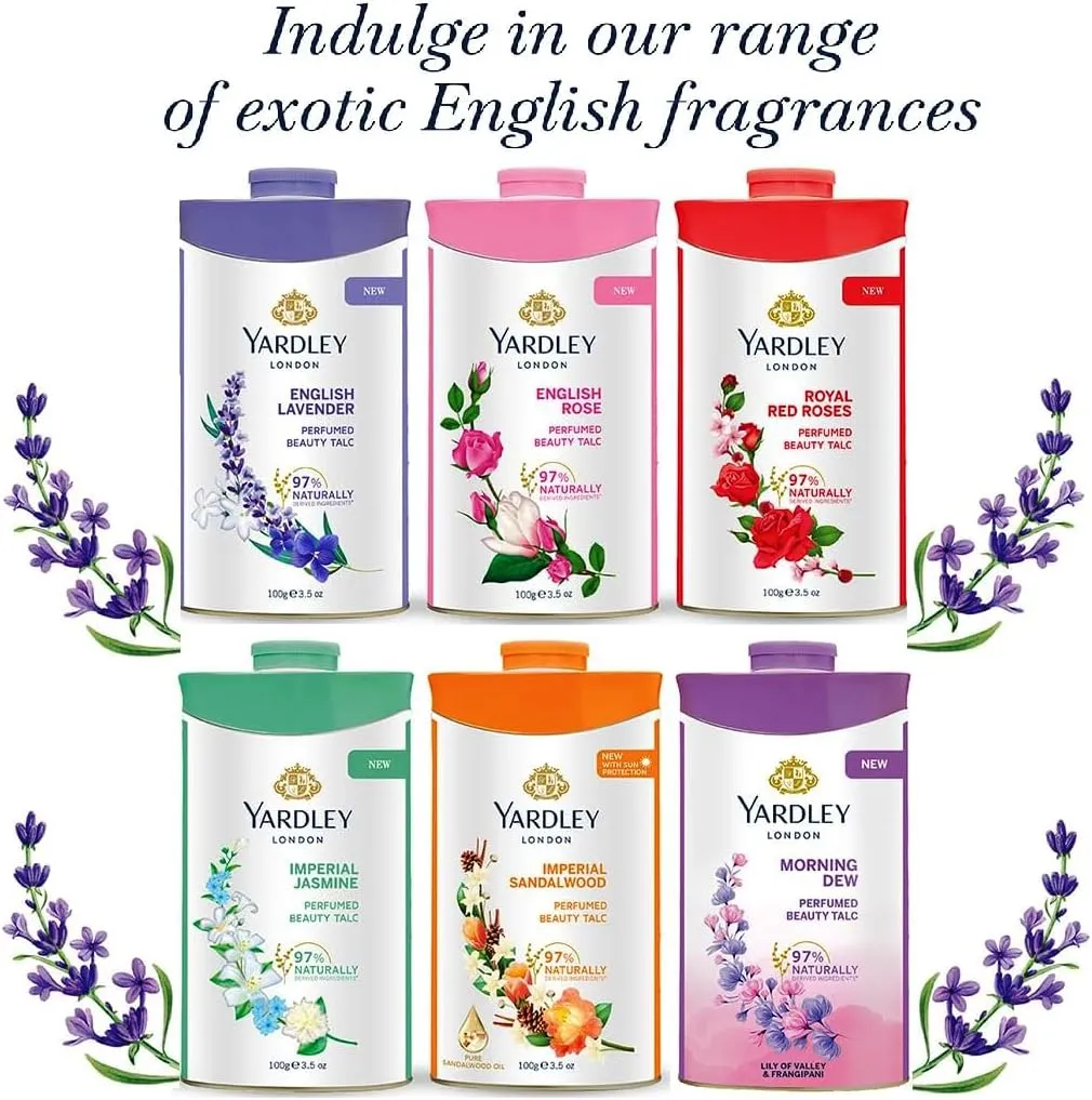 24hr Stay Freshness Unisex Daily Use Best Gift 250Grm(English Lavender) London Naturally Luxury Premium Everyday PowerPlay Body Talcum Powder Fragrance Refreshing Deodorant Long-Lasting Fresh mystify credence folkway Vibes - 