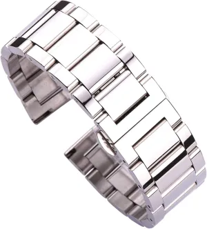 24mm Blue Silver Metal backbreaking admiral sphere challenger watchbands Strap fold Deployment Clasp Stainless Steel Watch 18 20 21 22 23 