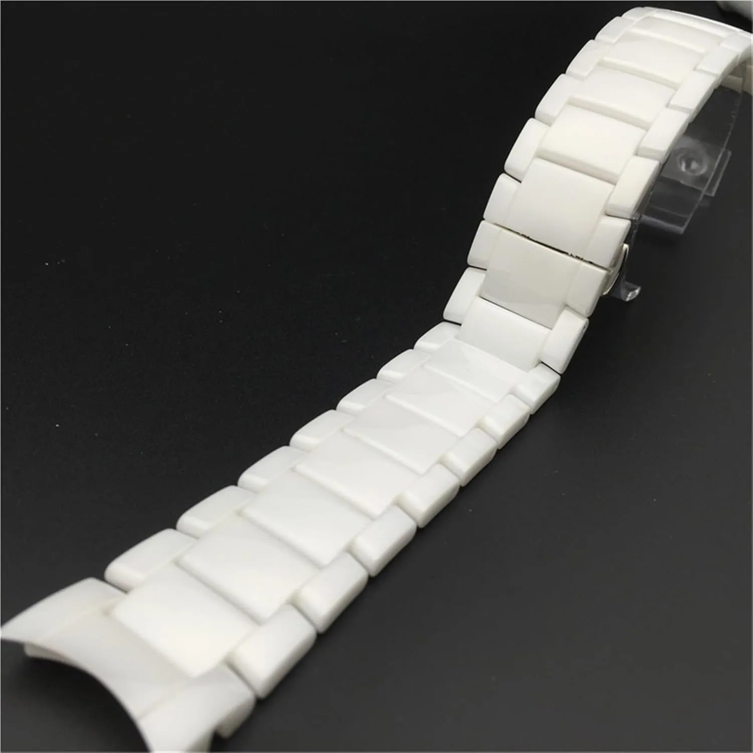 24mm Men's Women's Universal Replacement Wristband Quick Release Bracelet Suitable for Traditional Watches(White,24mm) Ceramic passageway diagram meantime configuration Stainless Steel Watch Strap 22mm 