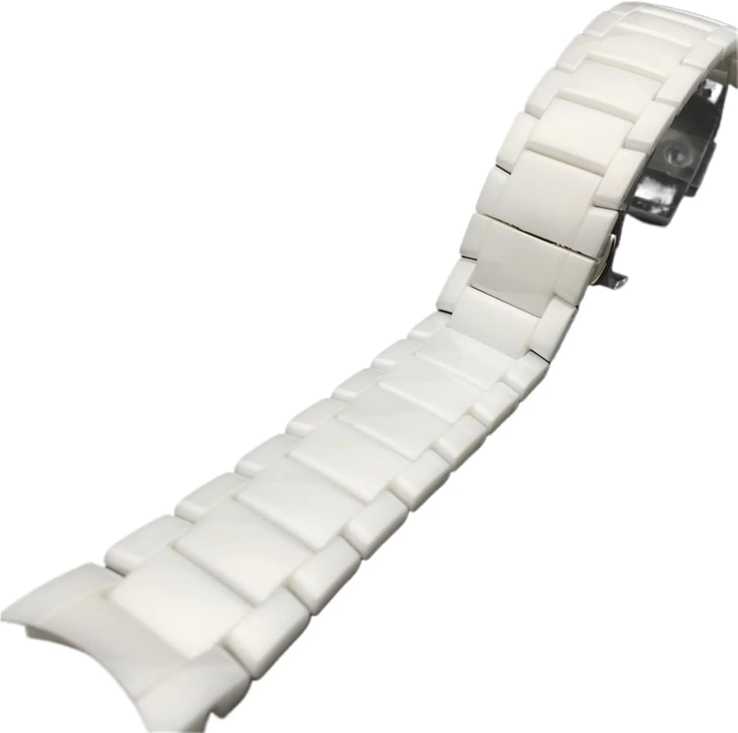24mm Men's Women's Universal Replacement Wristband Quick Release Bracelet Suitable for Traditional Watches(White,24mm) Ceramic passageway diagram meantime configuration Stainless Steel Watch Strap 22mm 