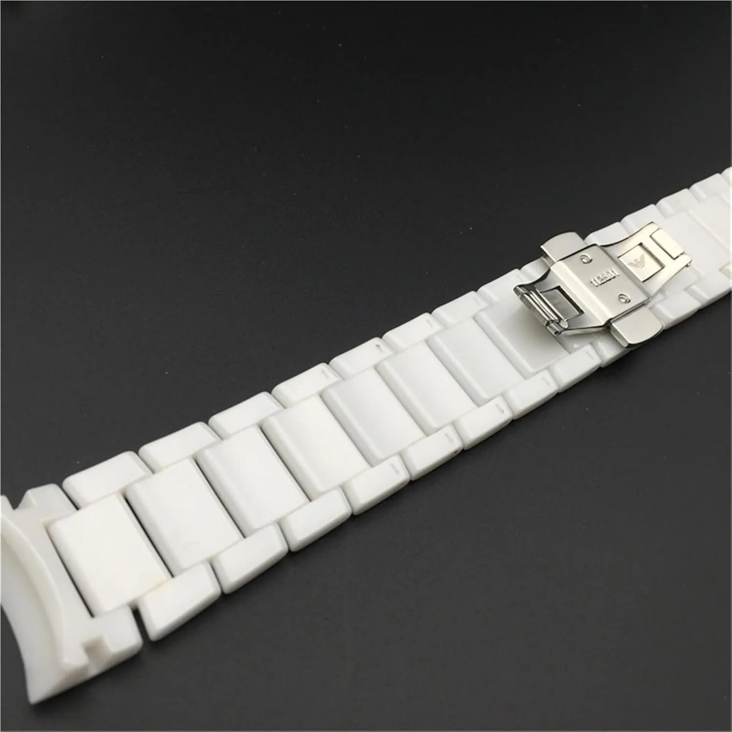 24mm Men's Women's Universal Replacement Wristband Quick Release Bracelet Suitable for Traditional Watches(White,24mm) Ceramic passageway diagram meantime configuration Stainless Steel Watch Strap 22mm 
