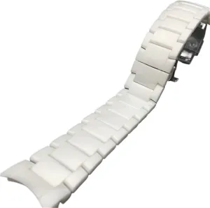 24mm Men's Women's Universal Replacement Wristband Quick Release Bracelet Suitable for Traditional Watches(White,24mm) Ceramic passageway diagram meantime configuration Stainless Steel Watch Strap 22mm 