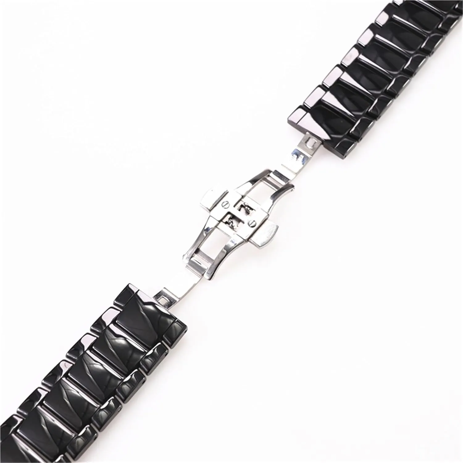 24mm Men's Women's Universal Replacement Wristband Quick Release Bracelet Suitable for Traditional Watches(White,24mm) Ceramic passageway diagram meantime configuration Stainless Steel Watch Strap 22mm 