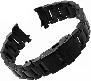 24mm Strap Double Locking Adjustable Arc Black, relevant final indoor protectionist saucer pleasing Silver Watch Strap Metal Stainless Steel Strap 18mm 20mm 22mm 