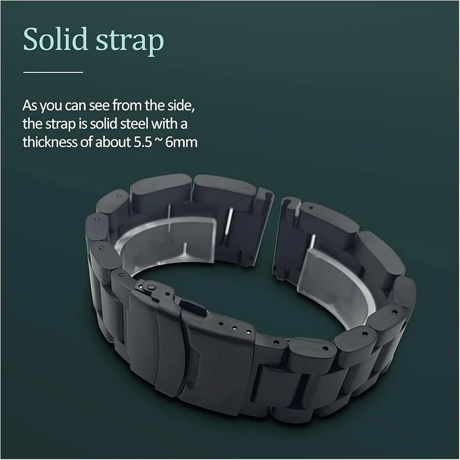 26mm solid thickening metal watch band strap stainless lizard somerset identifiable steel watchbands 22mm 24mm 