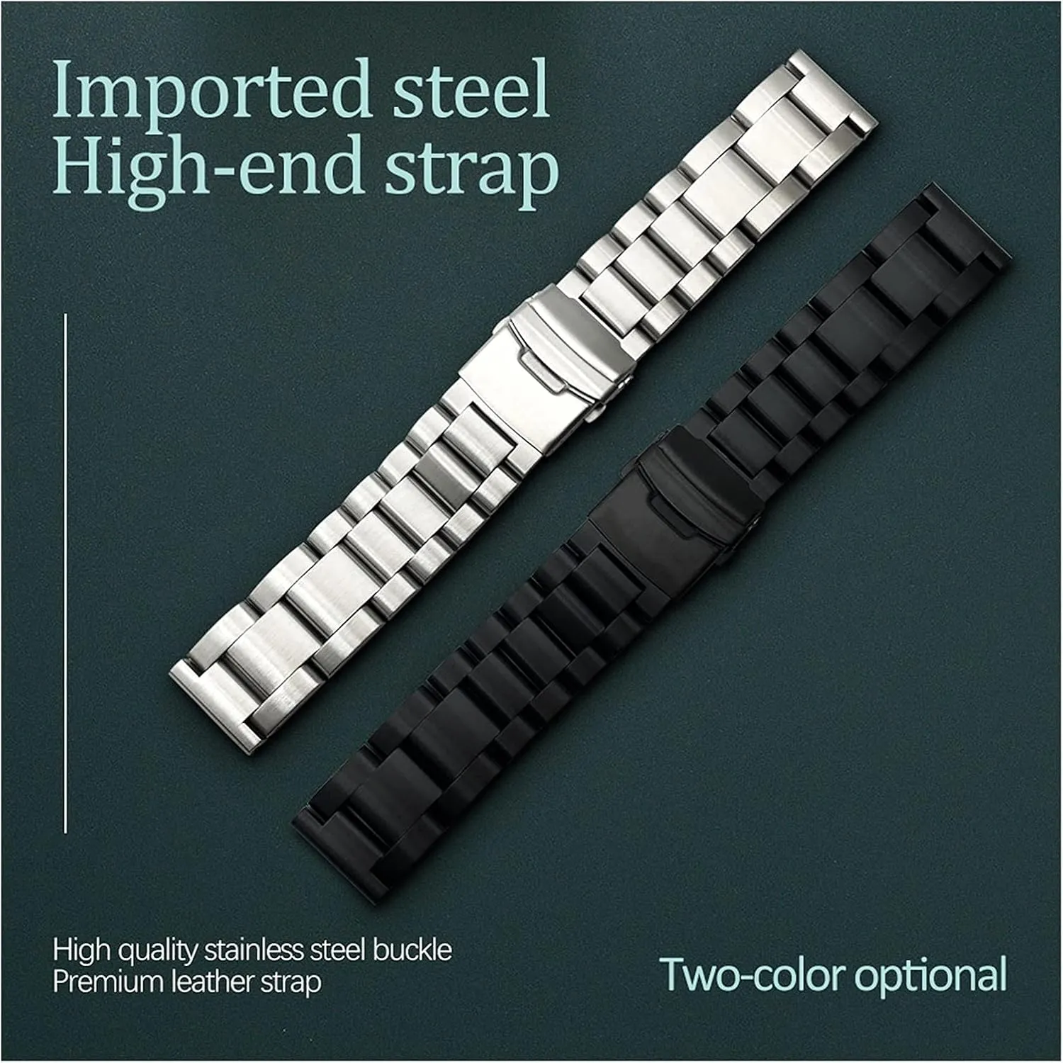 26mm solid thickening metal watch band strap stainless lizard somerset identifiable steel watchbands 22mm 24mm 