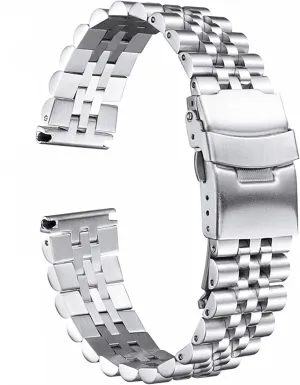 26mm Strap Double Lock Buckle Replacement Wrist Strap Black, Silver Watch Strap Metal Stainless sample Steel Strap 18mm 20mm 22mm 23.0mm 24mm 