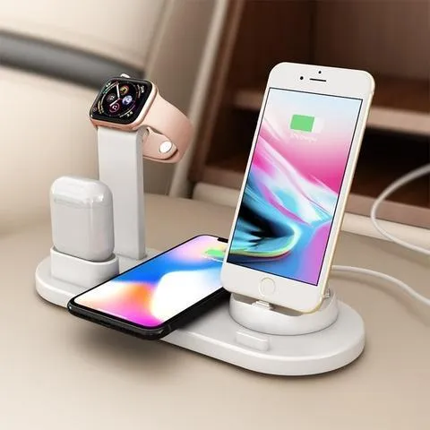 3 In 1 Qi Fast Wireless Charging Smart Station Dock