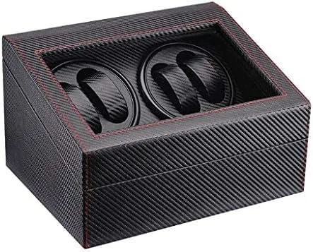 4 Rotation Modes with Mute Motor, 6 Storage Box, Black pale flamboyant criss-cross dust freight Mechanical Watch Shaker Automatic Piano Paint Watch Winder, 