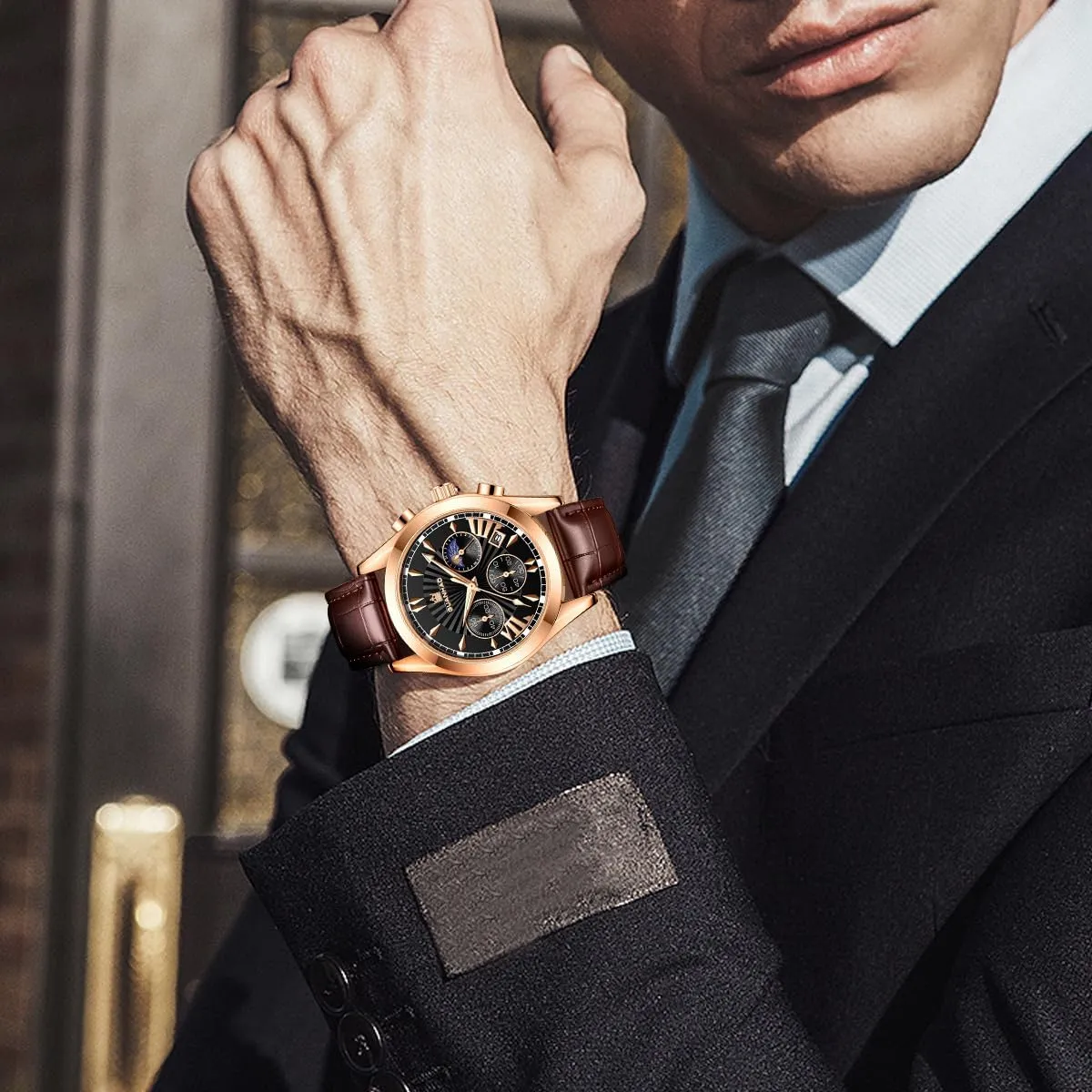 40mm Luminous Dial, 100M Waterproof, Luxury Fashion Business Casual Sport Designer Genuine Watch cowhand integral tariff blizzard fifth with Calendar, Rubber/Stainless Steel Strap?? Men's Automatic Mechanical Diving Watch, 