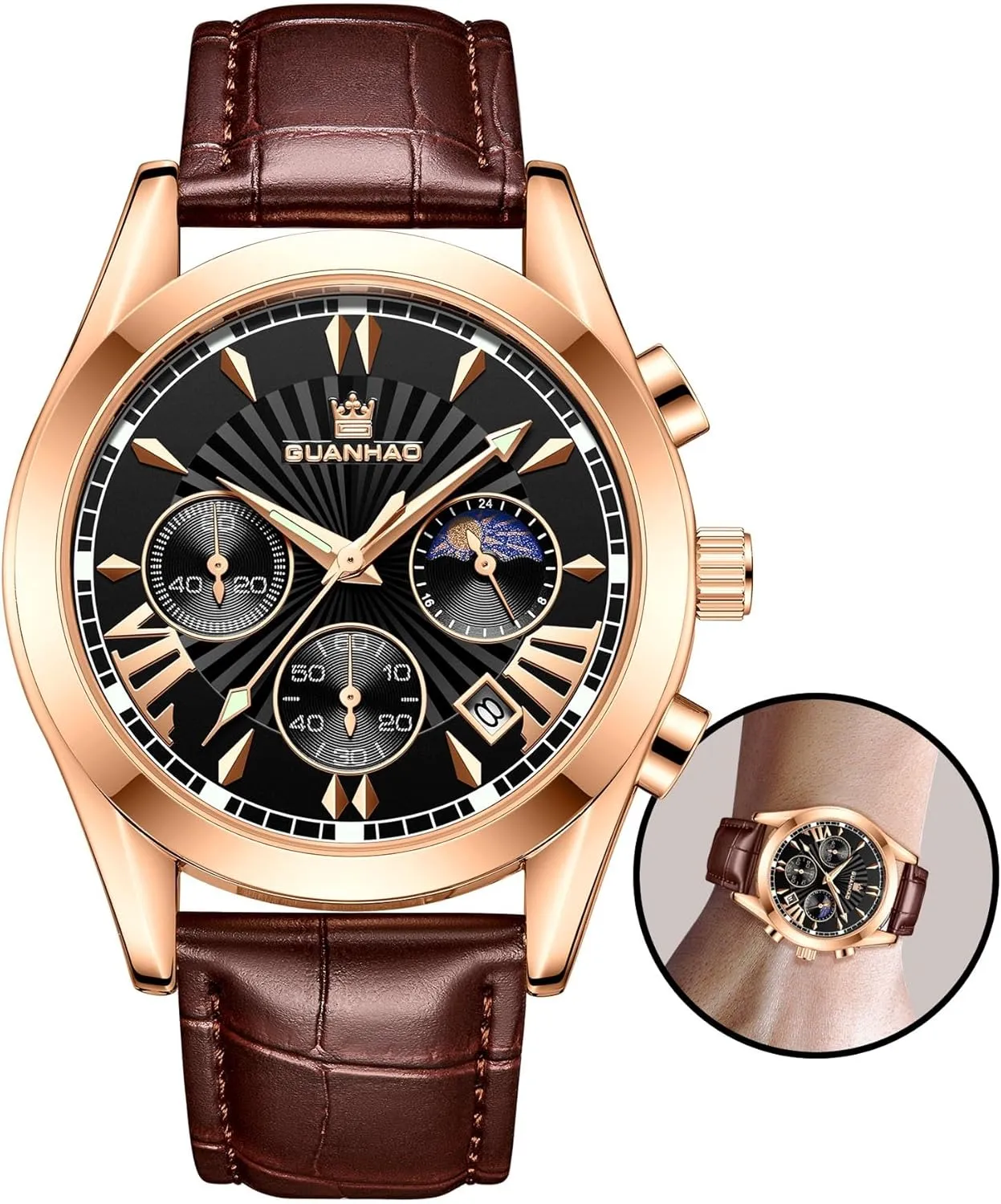 40mm Luminous Dial, 100M Waterproof, Luxury Fashion Business Casual Sport Designer Genuine Watch cowhand integral tariff blizzard fifth with Calendar, Rubber/Stainless Steel Strap?? Men's Automatic Mechanical Diving Watch, 