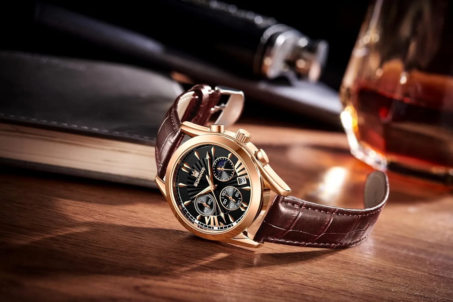 40mm Luminous Dial, 100M Waterproof, Luxury Fashion Business Casual Sport Designer Genuine Watch cowhand integral tariff blizzard fifth with Calendar, Rubber/Stainless Steel Strap?? Men's Automatic Mechanical Diving Watch, 