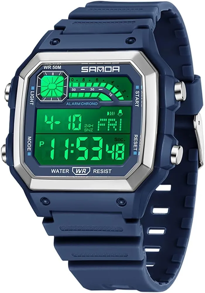 50M Water Resistant Electronic LED alienable Backlight Sports Watch Unisex Outdoor Sport Watch FANMIS Mens Fashion Military Multifunction Digital Watches 