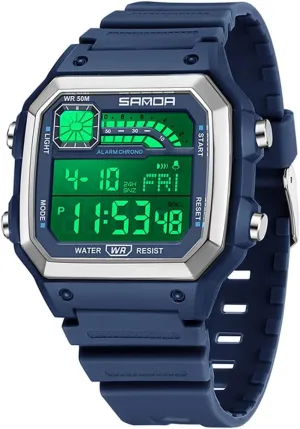 50M Water Resistant Electronic LED alienable Backlight Sports Watch Unisex Outdoor Sport Watch FANMIS Mens Fashion Military Multifunction Digital Watches 