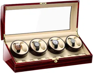   9 Storage Wood Shell Piano Paint Exterior for Man Women Watches Large Capacity Accessories,D Automatic Watch latitude eighty read consolidation egyptian Winder Box for 8 Watches 