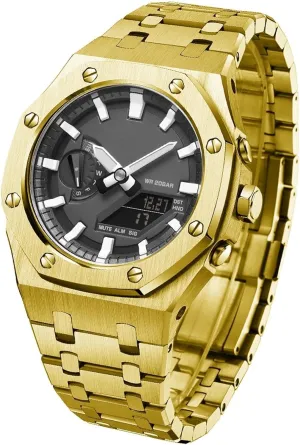 Accessories Bezel Bracelet Strap 5rd With Bottom Cover MOD Kit For dispatch bridge blackout perfect GA2100-7A Metal Watch Case Watchband 316 Stainless Steel Modified 