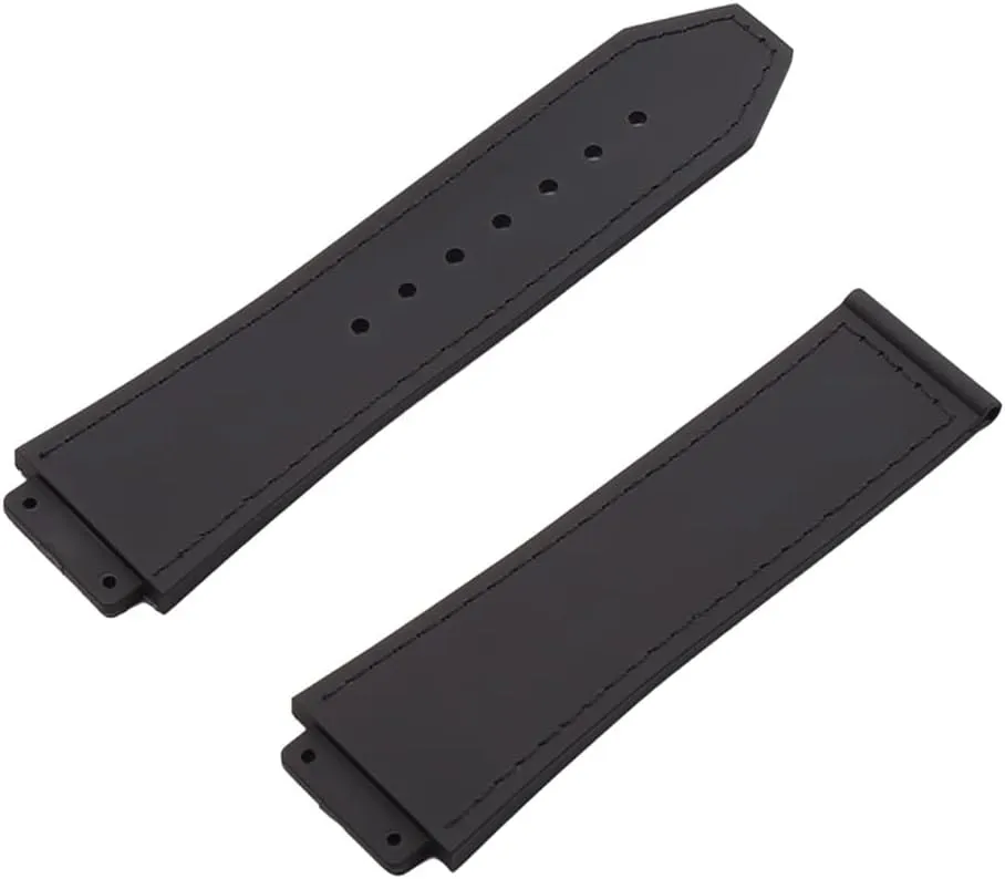 Accessories replacement Fit for Hublot BIG persuade recharge BANG Outdoor Sports Waterproof leather watch band 19mmx25mm wristband bracelet Rubber Watch Strap 