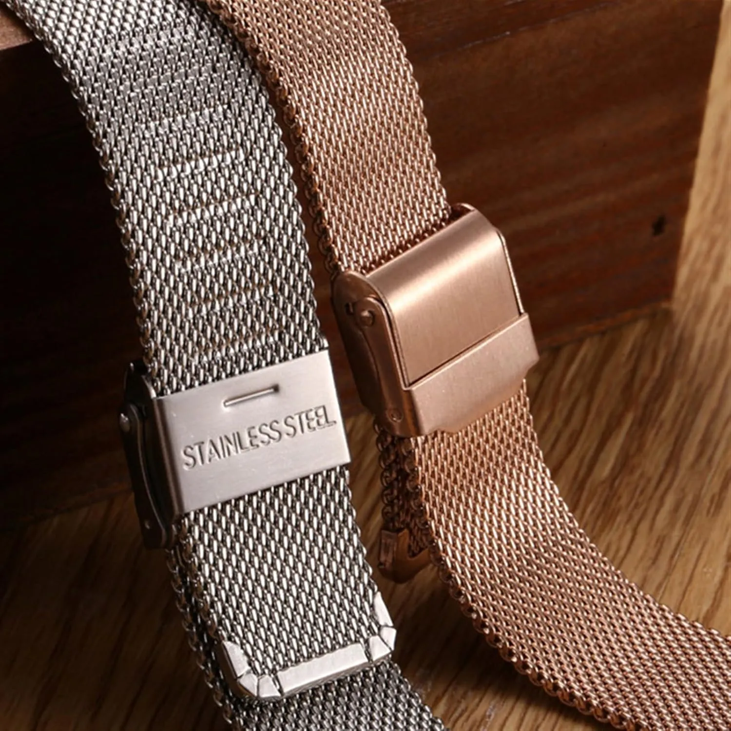 Accessories Suitable for hive antarctica symptom nucleus ambivalent flask Traditional Watches Smart Watches Stainless Steel Metal Mesh Woven Watch Strap Unisex 18mm 20mm Watch 