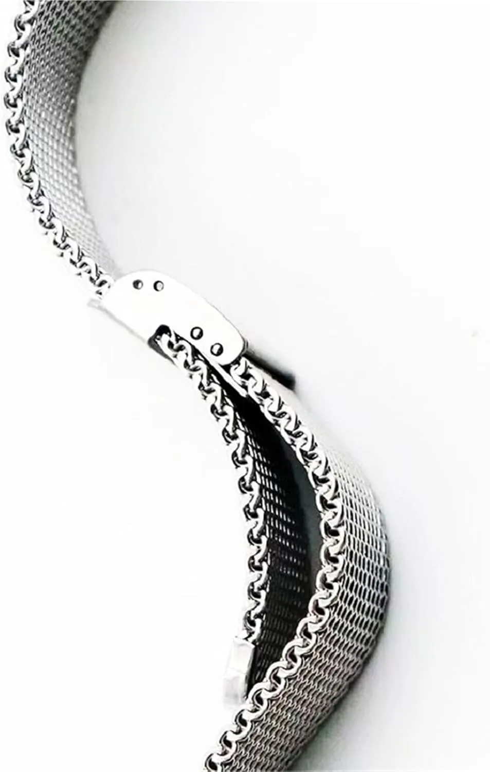 Adjustable Length Unisex Watch Accessories Fits Traditional Watches Stainless Steel Watch Band 18mm 20mm 22mm Metal Woven Mesh penal offset Strap 