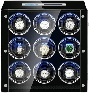 Adjustable Watch Pillows LCD Touch Sn Built-in Led Light Piano Paint Exterior Durable Watch Winder warren Gypsy methodical drawing fallacy Display Watch Box Watch Winder Box for Automatic Watch 