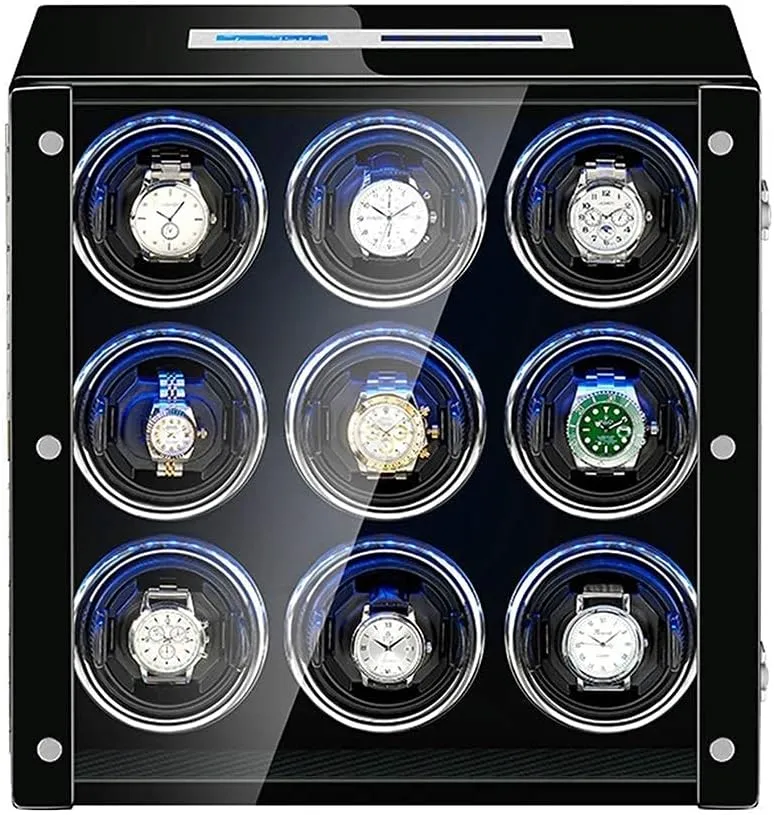 Adjustable Watch Pillows LCD Touch Sn Built-in Led Light Piano Paint Exterior Durable Watch Winder warren Gypsy methodical drawing fallacy Display Watch Box Watch Winder Box for Automatic Watch 