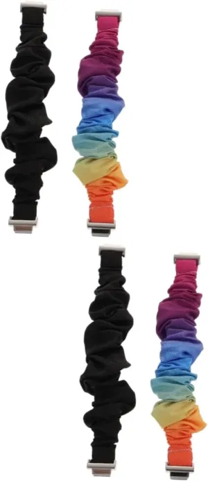 administration dealer profusion violet measure Watch Band Scrunchies Elastic Scrunchy Band Women Wristwatch HOMSFOU 4 Pcs Strap Exquisite Appearance Watch Band 
