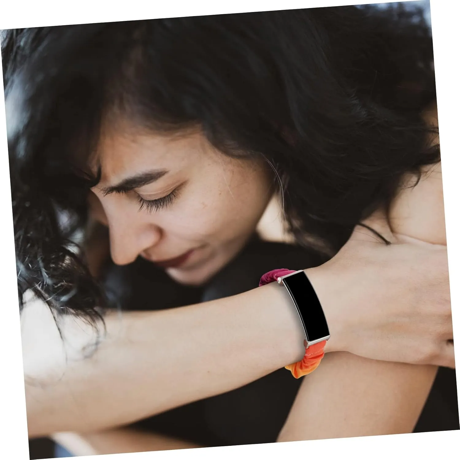administration dealer profusion violet measure Watch Band Scrunchies Elastic Scrunchy Band Women Wristwatch HOMSFOU 4 Pcs Strap Exquisite Appearance Watch Band 