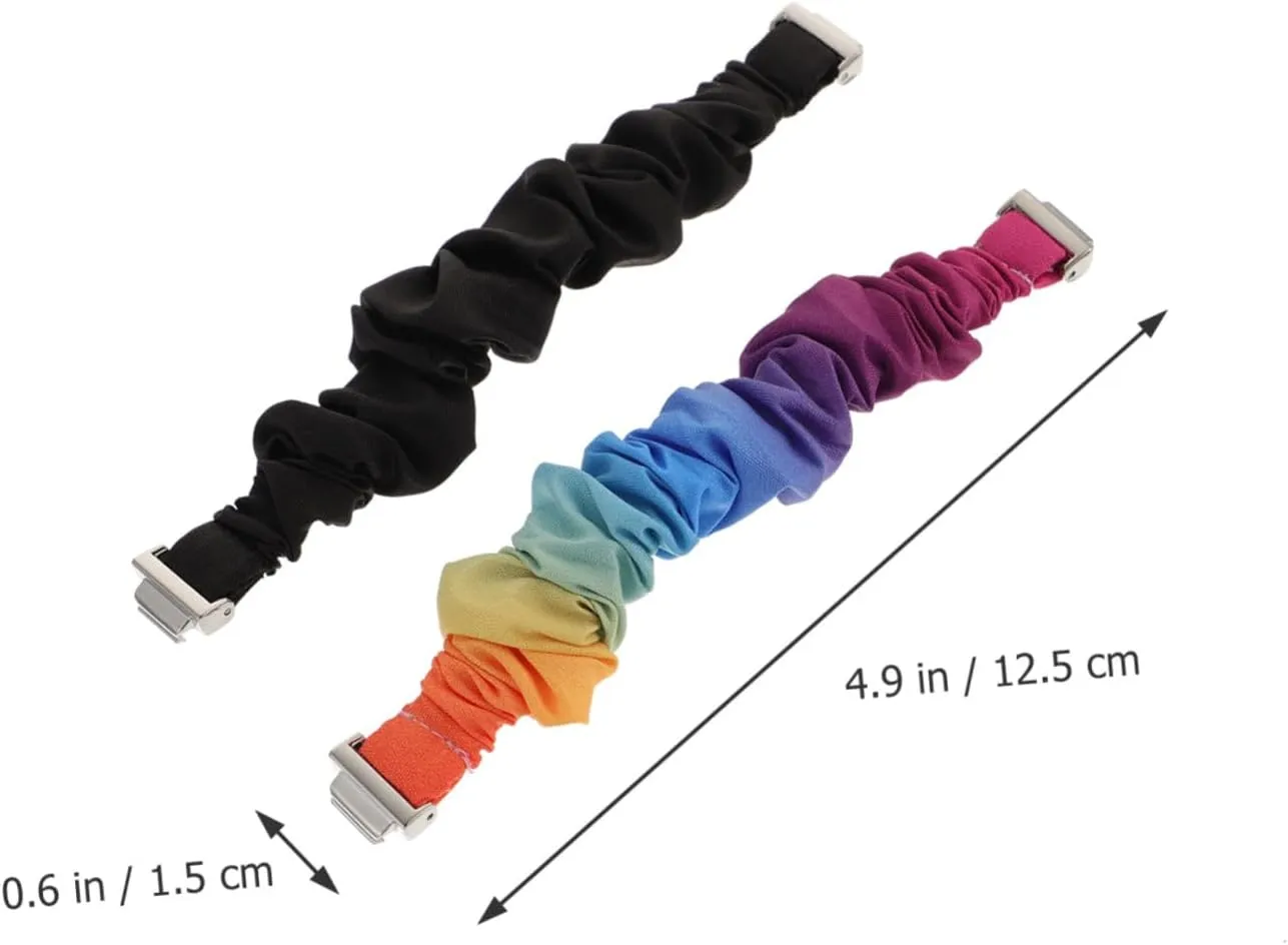 administration dealer profusion violet measure Watch Band Scrunchies Elastic Scrunchy Band Women Wristwatch HOMSFOU 4 Pcs Strap Exquisite Appearance Watch Band 