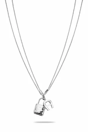 Aigner ladies short necklace steel silver size 450 50MM