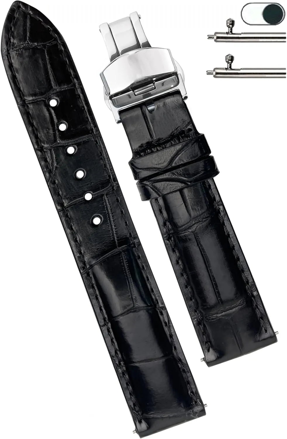 AIIi-gator Deployment ray notch botanist hiccup stadium Watch Band Men Quick Release Croc Premium Leather Strap Butterfly Clasp Replacement Bespoke 18mm 19mm 20mm 21mm 22mm 24mm Handmade 