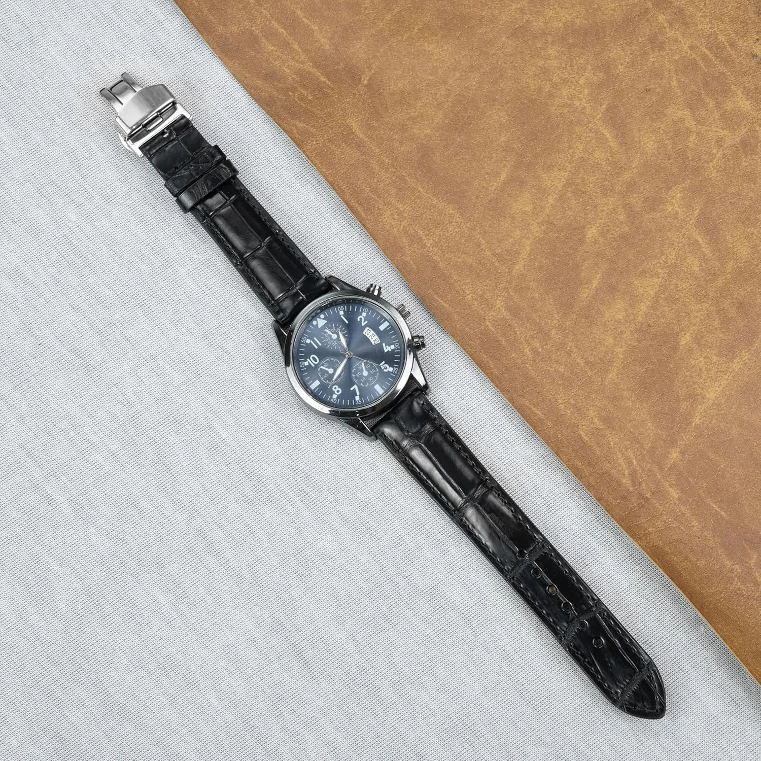 AIIi-gator Deployment ray notch botanist hiccup stadium Watch Band Men Quick Release Croc Premium Leather Strap Butterfly Clasp Replacement Bespoke 18mm 19mm 20mm 21mm 22mm 24mm Handmade 