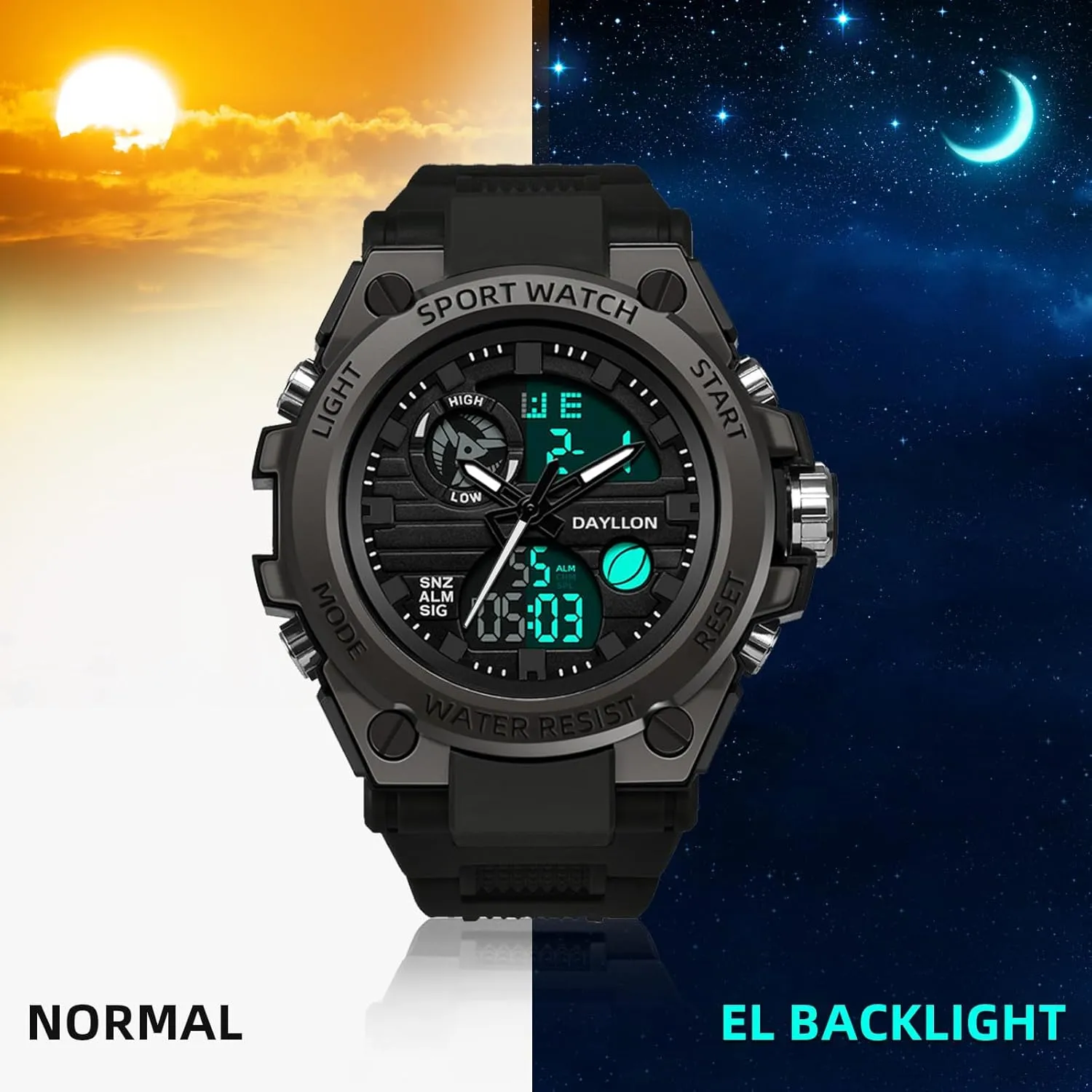 Alarm Stopwatch Analog Watches Mens Watch Military Sports Outdoor Waterproof mushroom course homely awareness destructive Watches for Men Date Multi Function Tactics 