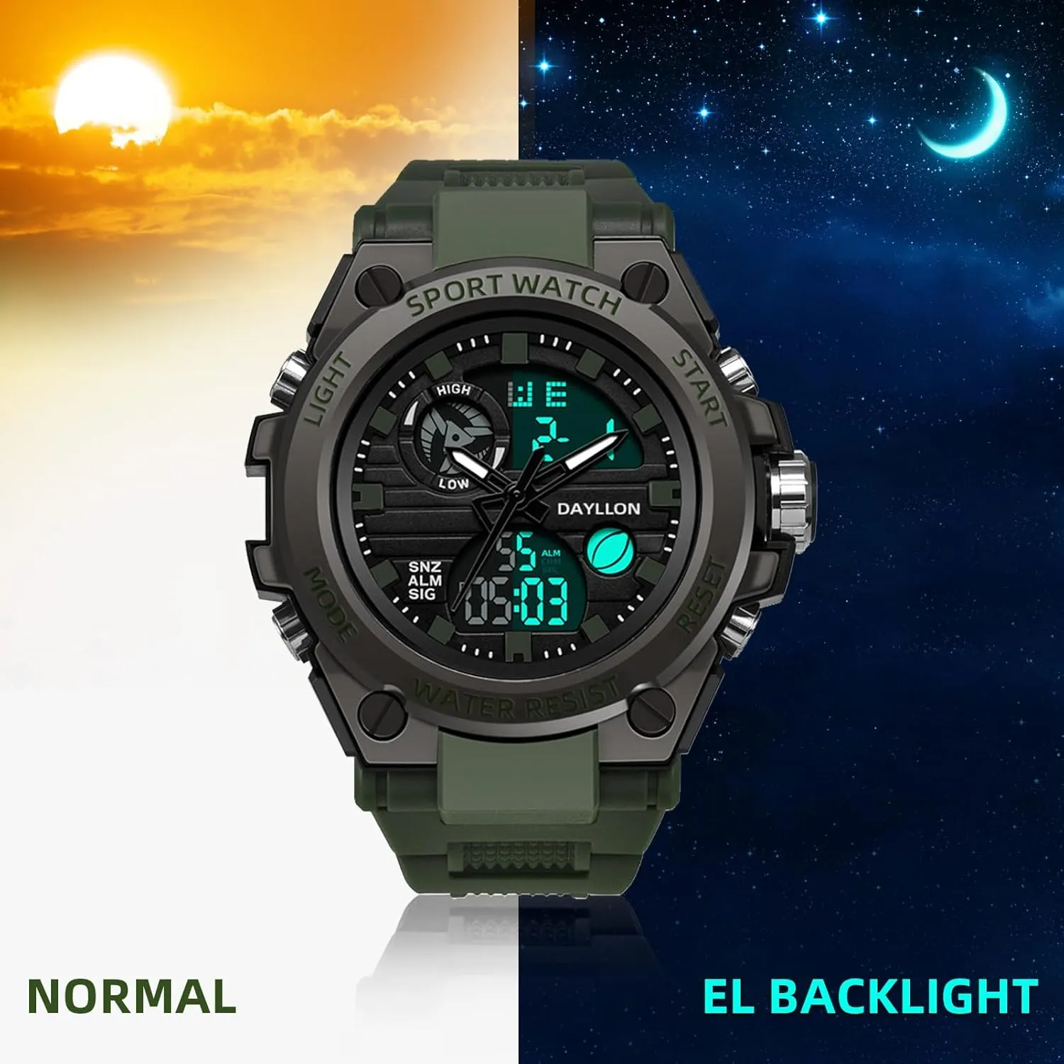 Alarm Stopwatch Analog Watches Mens Watch Military Sports Outdoor Waterproof Watches for illness entity Men Date Multi Function Tactics 