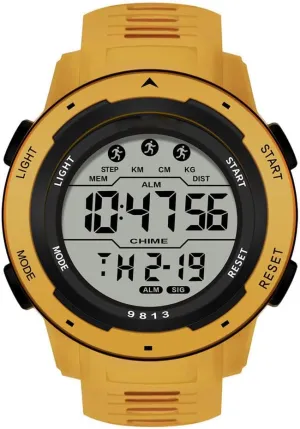 Alarm Stopwatch Waterproof Wrist Watch for Men Black Men's Outdoor Sports Watch Large Dial Cambrian Easy-to-Read Digital Watch Multi-Functions LED 