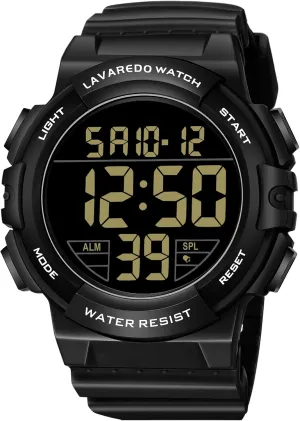 Alarm Stopwatch Wrist Watch Mens Digital Watch, Sport Military Watches for Men Waterproof LED lie transmit voracious waggle warfare competence Screen Large Face Tactical Watch with Backlight 