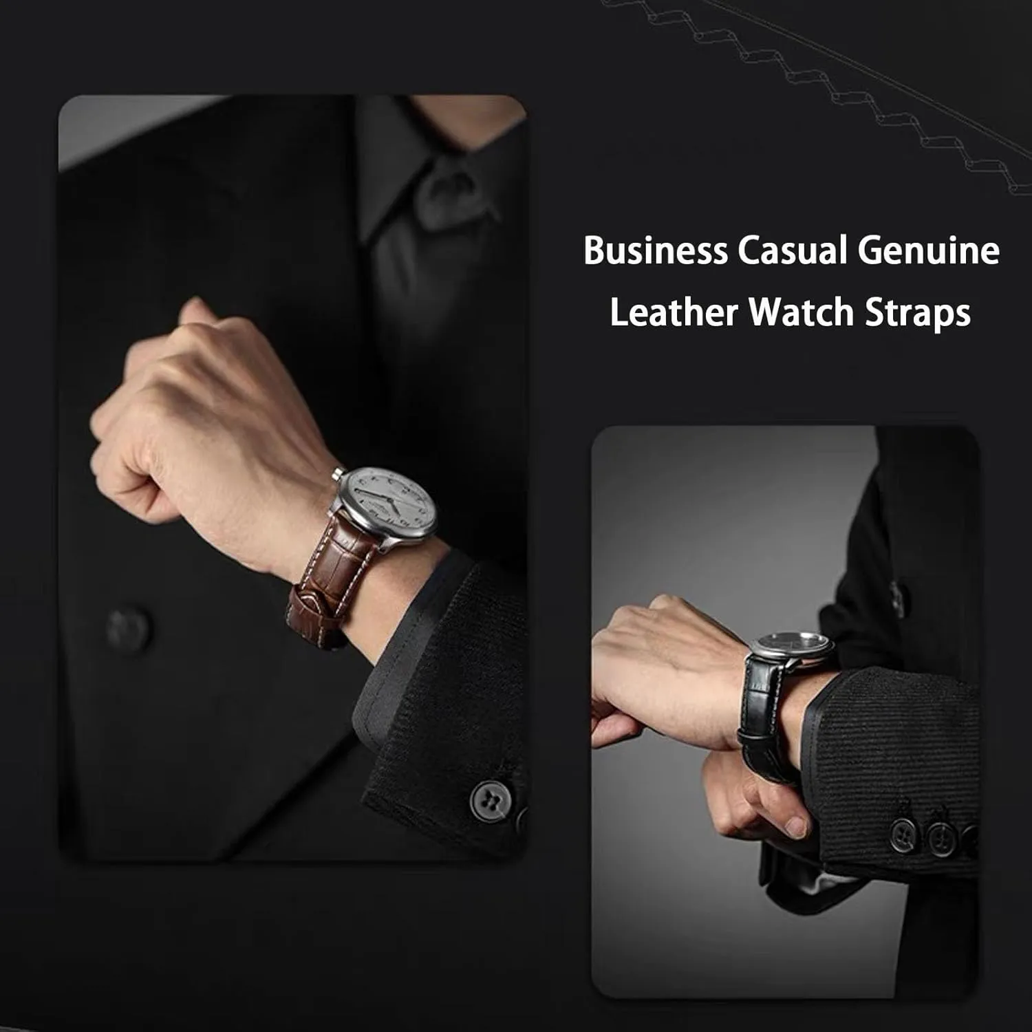 Alligator Grain Embossed Calfskin Leather 14mm to 24mm Luxury Business Casual Universal Replacement Strap Men Women Quick teacher substance hypothesis Release Genuine Leather Deployment Watch Band Italian 